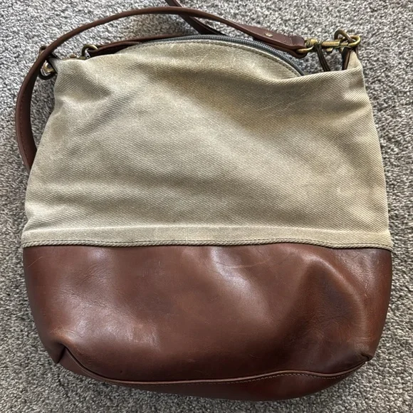 L.L.Bean Waxed Canvas Crossbody Bag - Picture 2 of 3